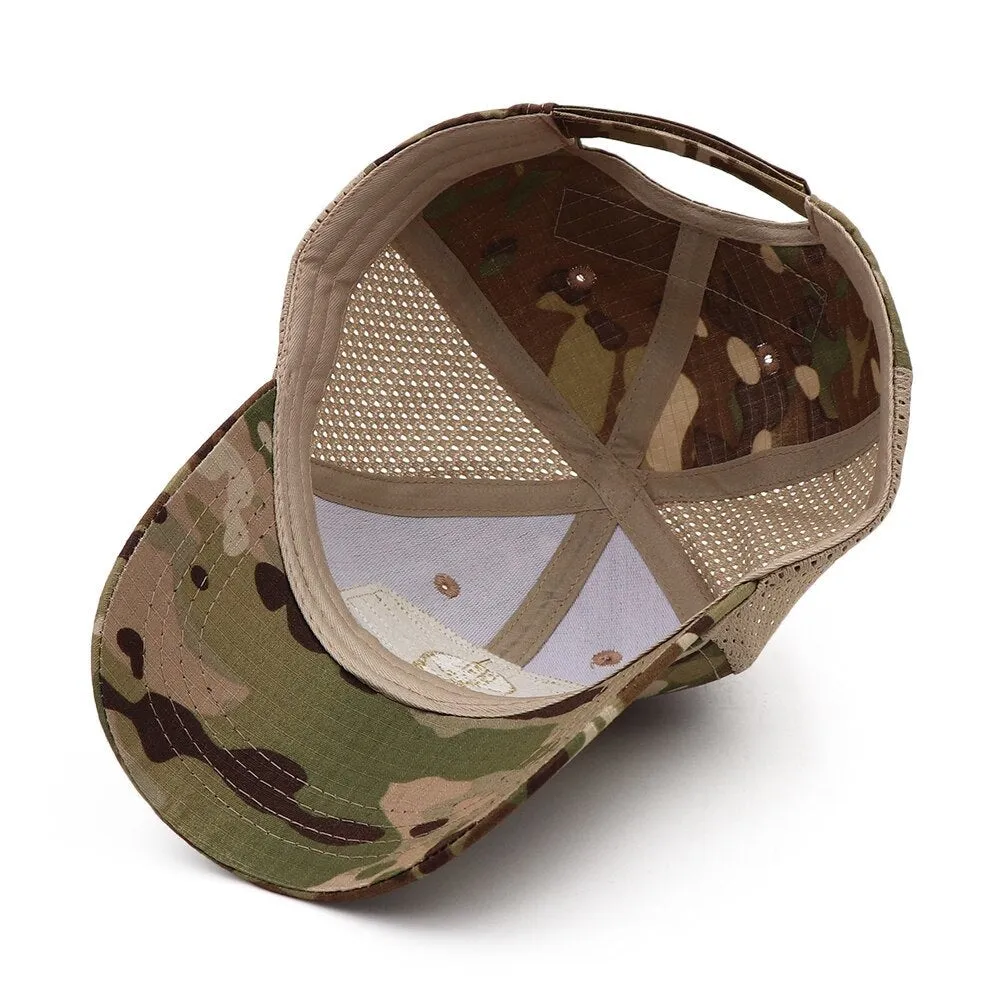 Mesh Punisher Baseball Cap Fishing Caps Men Outdoor Camouflage Jungle Hat Airsoft Tactical Hiking Casquette Hats