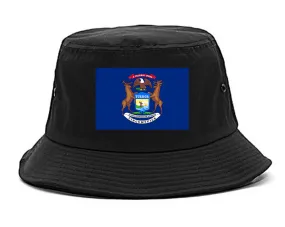 Michigan State Flag MI Chest Mens Bucket Hat
