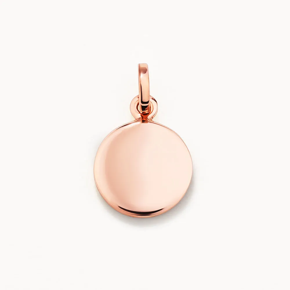 Mini Full Moon Pendant in Rose Gold