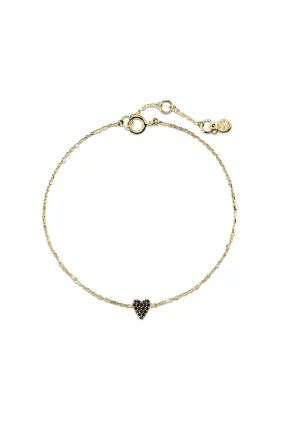 Mini Heart Pavé Diamond Bracelet
