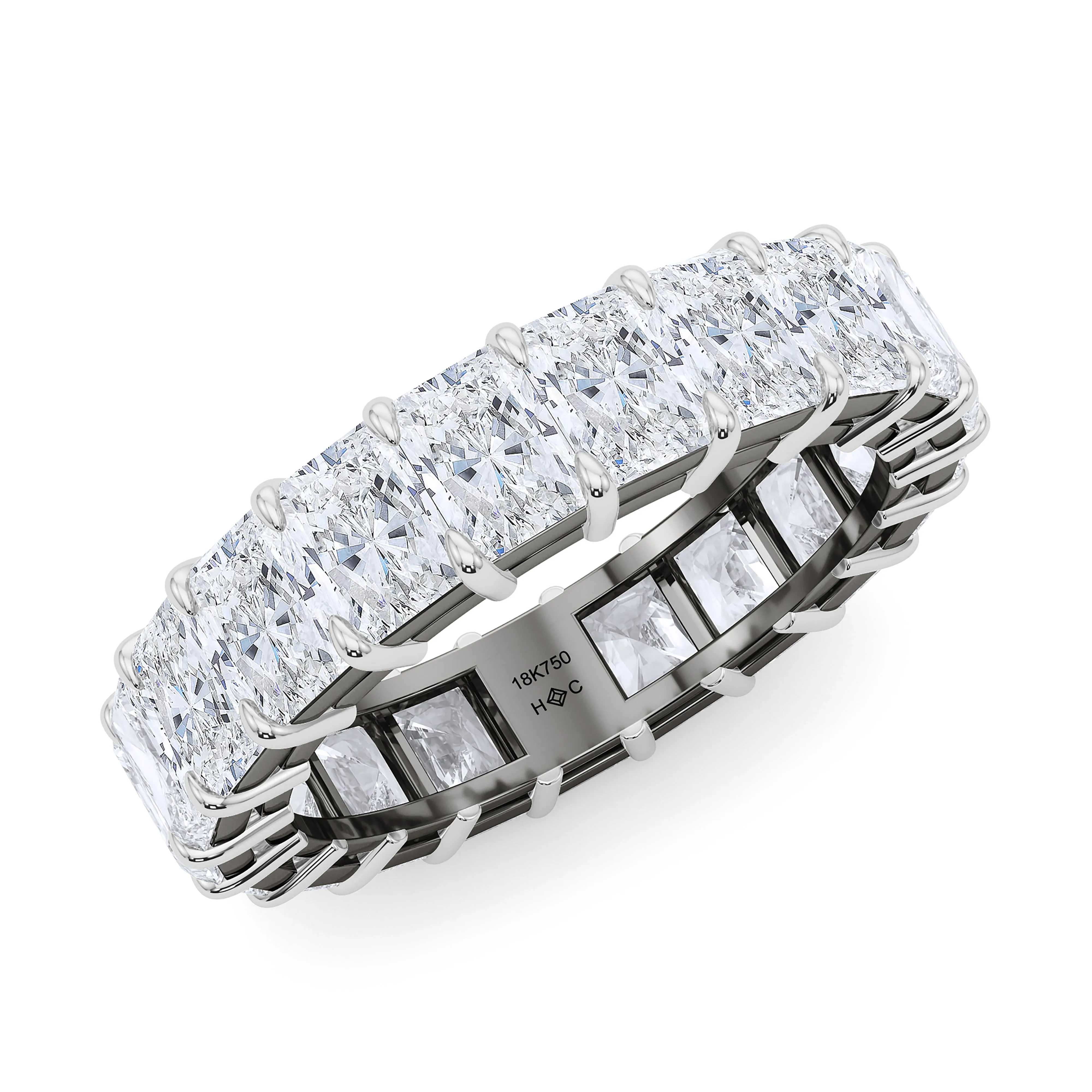 Mixed Metals Radiant Cut Eternity Band