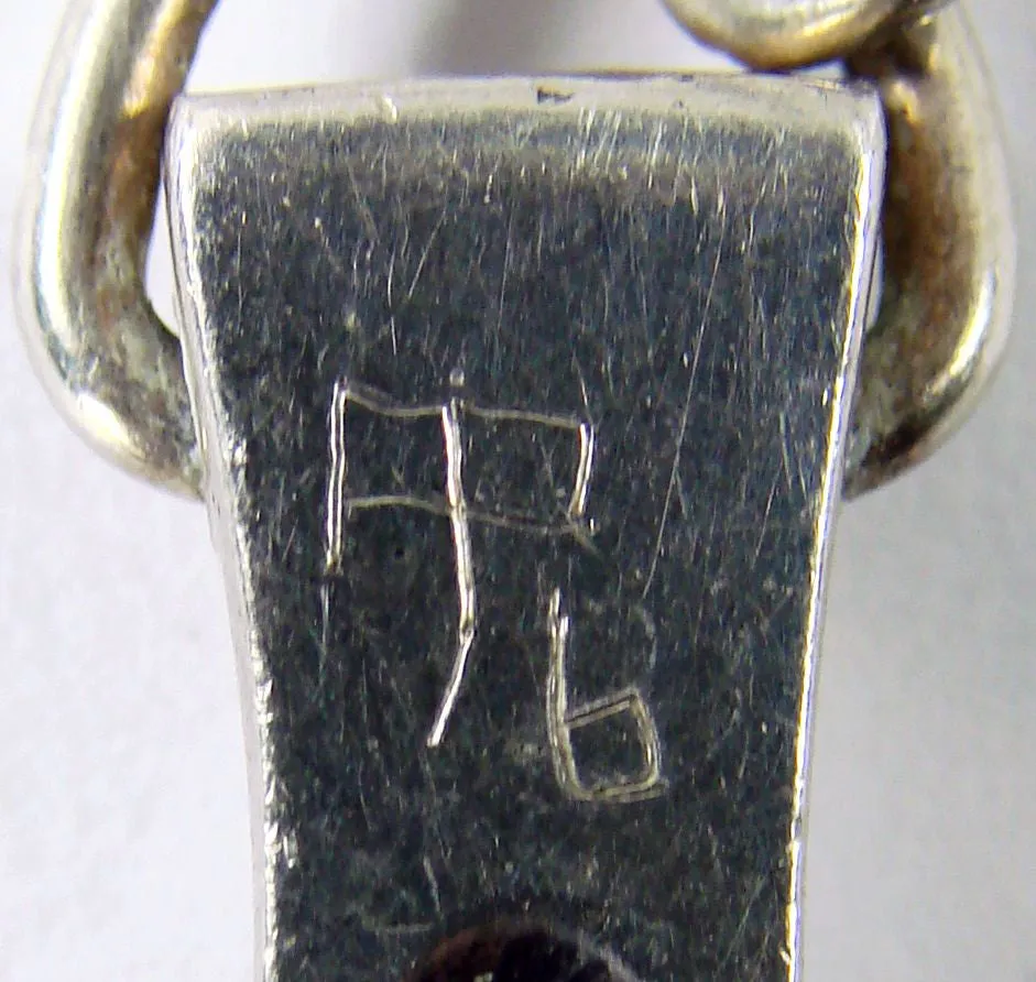 Modernist Sterling Silver Pendant with Chain
