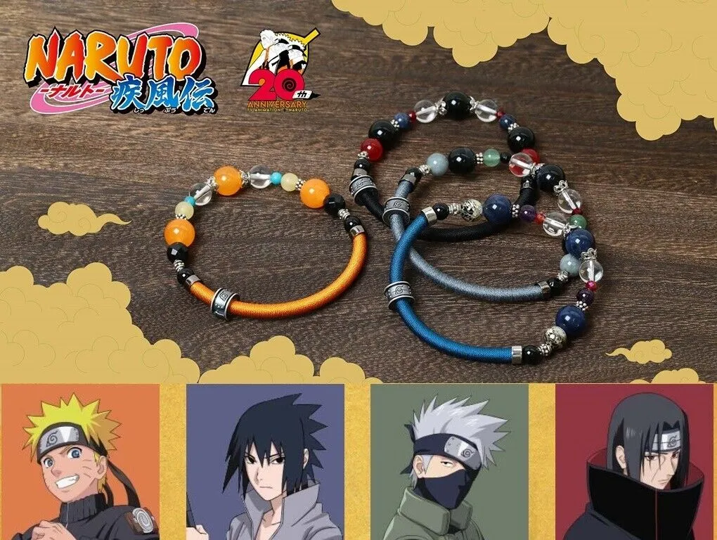 Naruto Shippuden 20th Anniversary Itachi Uchiha Wind Cord Bracelet Jewelry Japan
