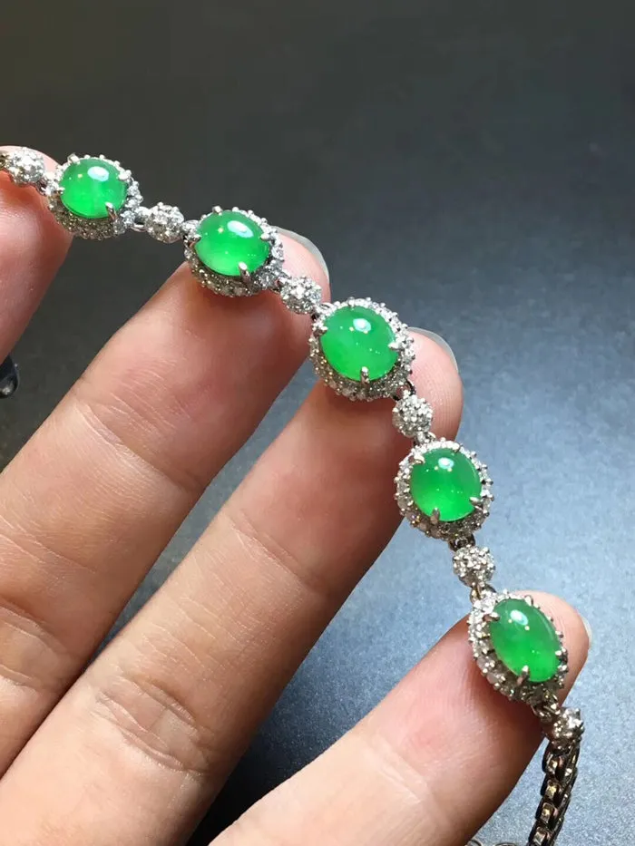 Natural Jade Bracelet Jadeite Bracelet NBT43