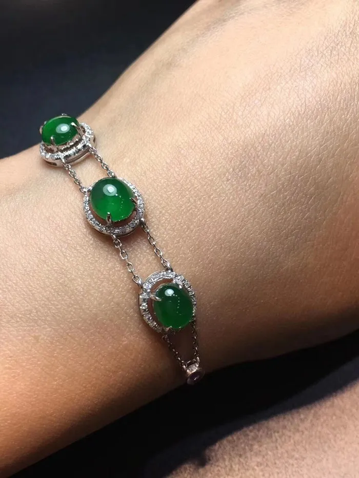 Natural Jade Bracelet Jadeite Bracelet NBT94