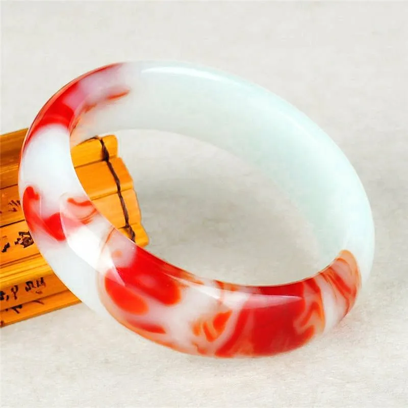 Natural Koi Jade Bangle Bracelets