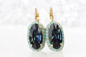 NAVY BLUE Turquoise EARRINGS