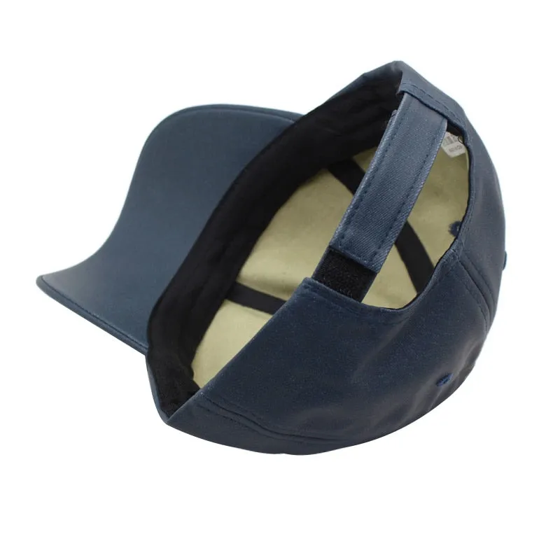 New Women Baseball Cap Men Snapback Caps Bone Flat Hats For Men Faux Leather Gorras Female Male Dad Blank Winter Cap 2018