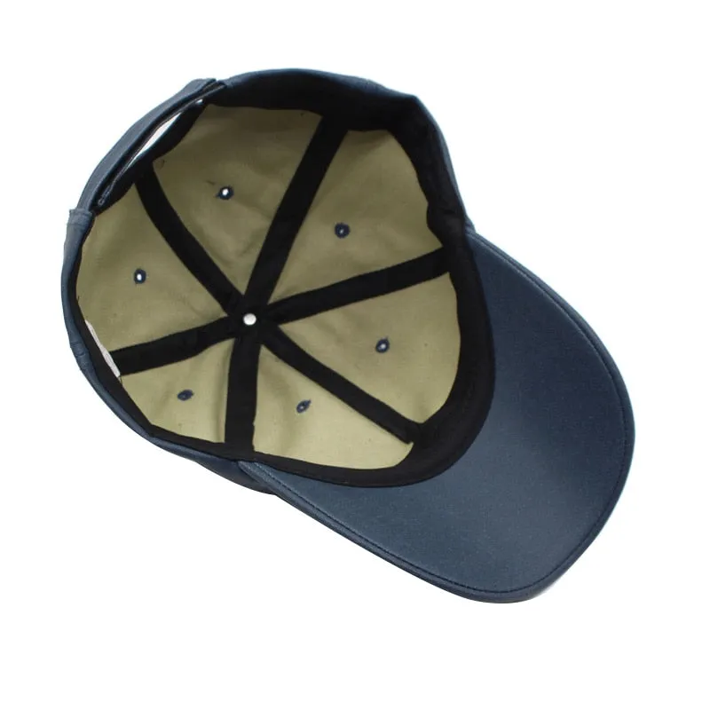 New Women Baseball Cap Men Snapback Caps Bone Flat Hats For Men Faux Leather Gorras Female Male Dad Blank Winter Cap 2018