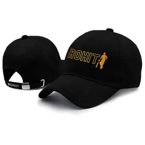 Nutcase Mens Black Cap - Personalized Name on Black Caps - Cricket