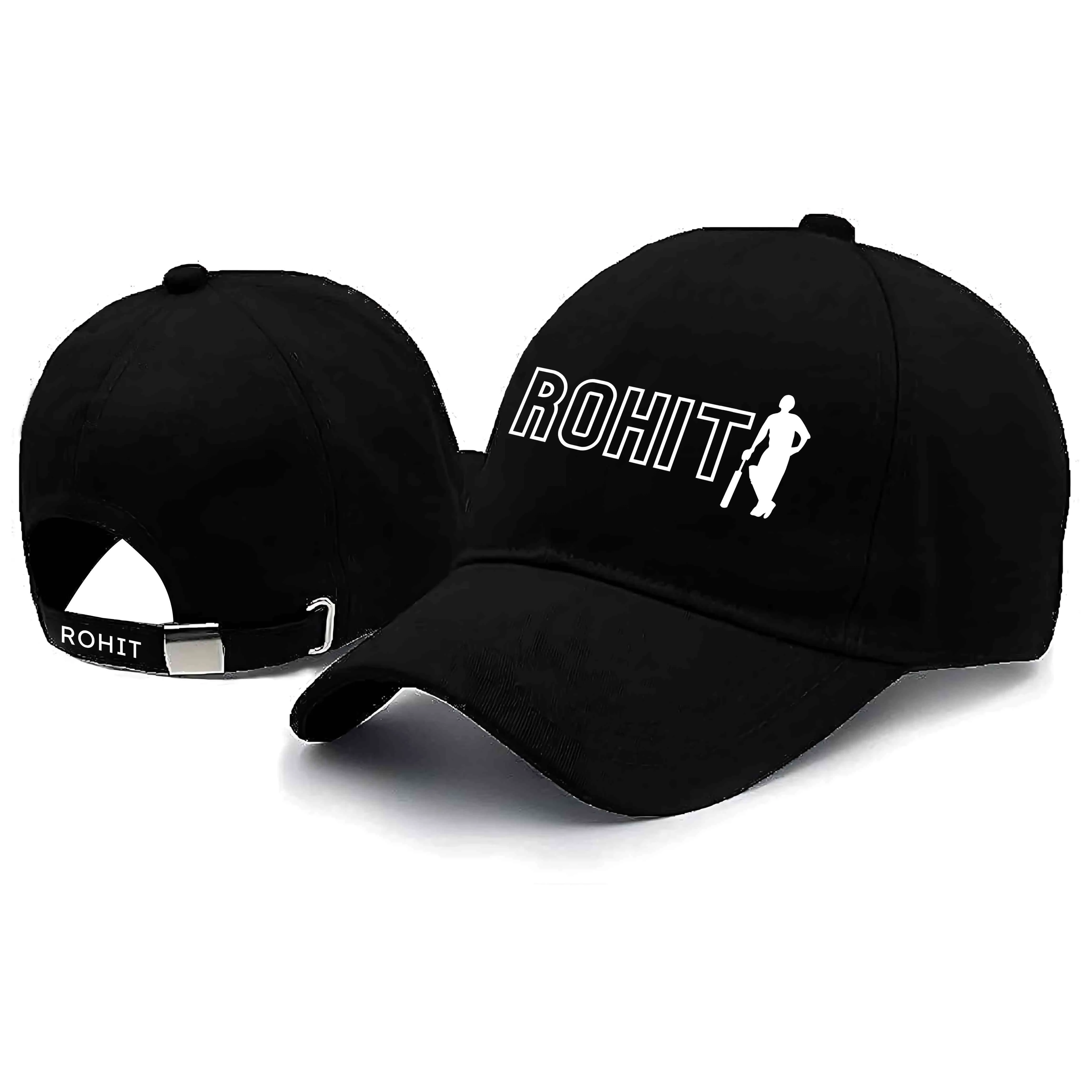 Nutcase Mens Black Cap - Personalized Name on Black Caps - Cricket