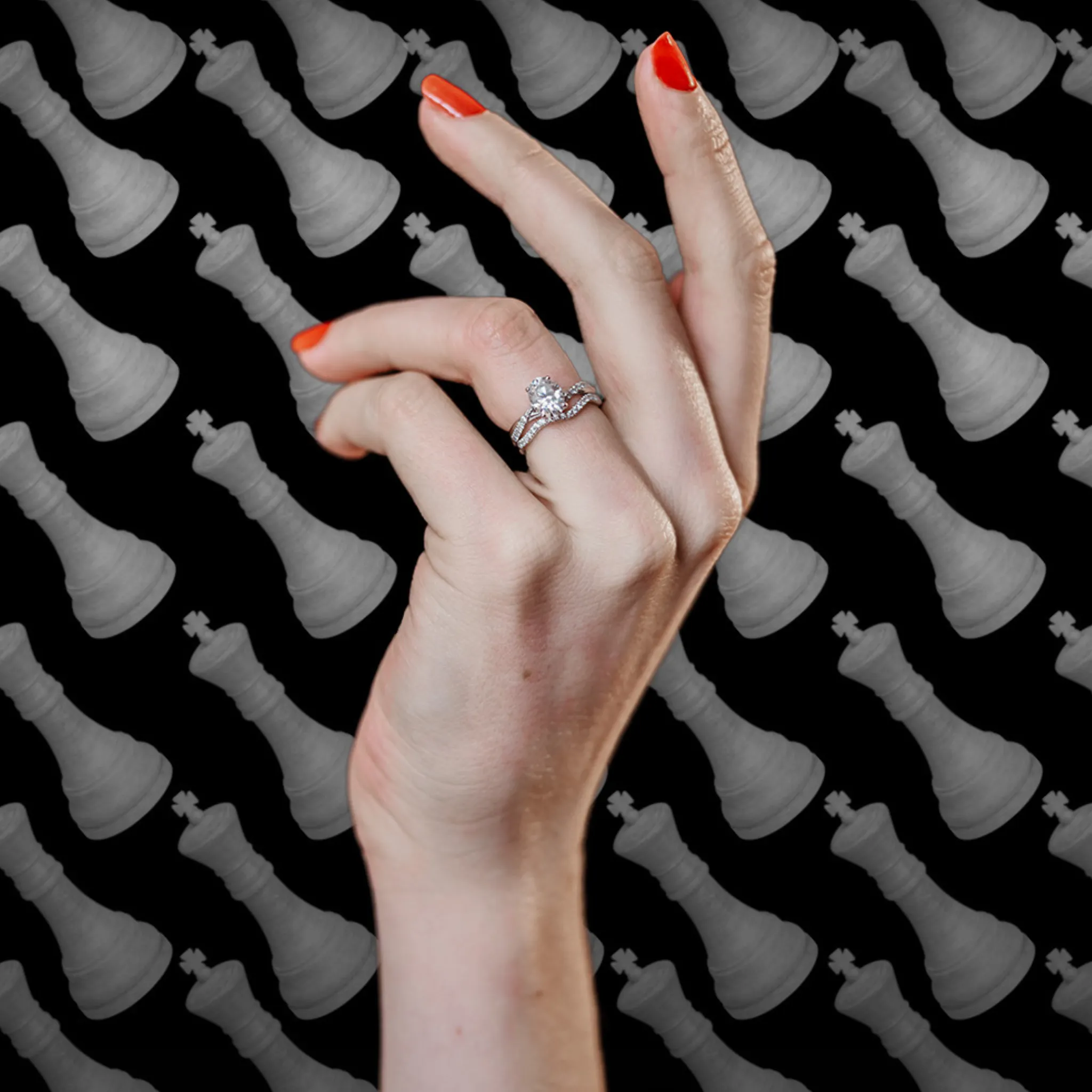 Oval Diamond Twist Engagement Ring