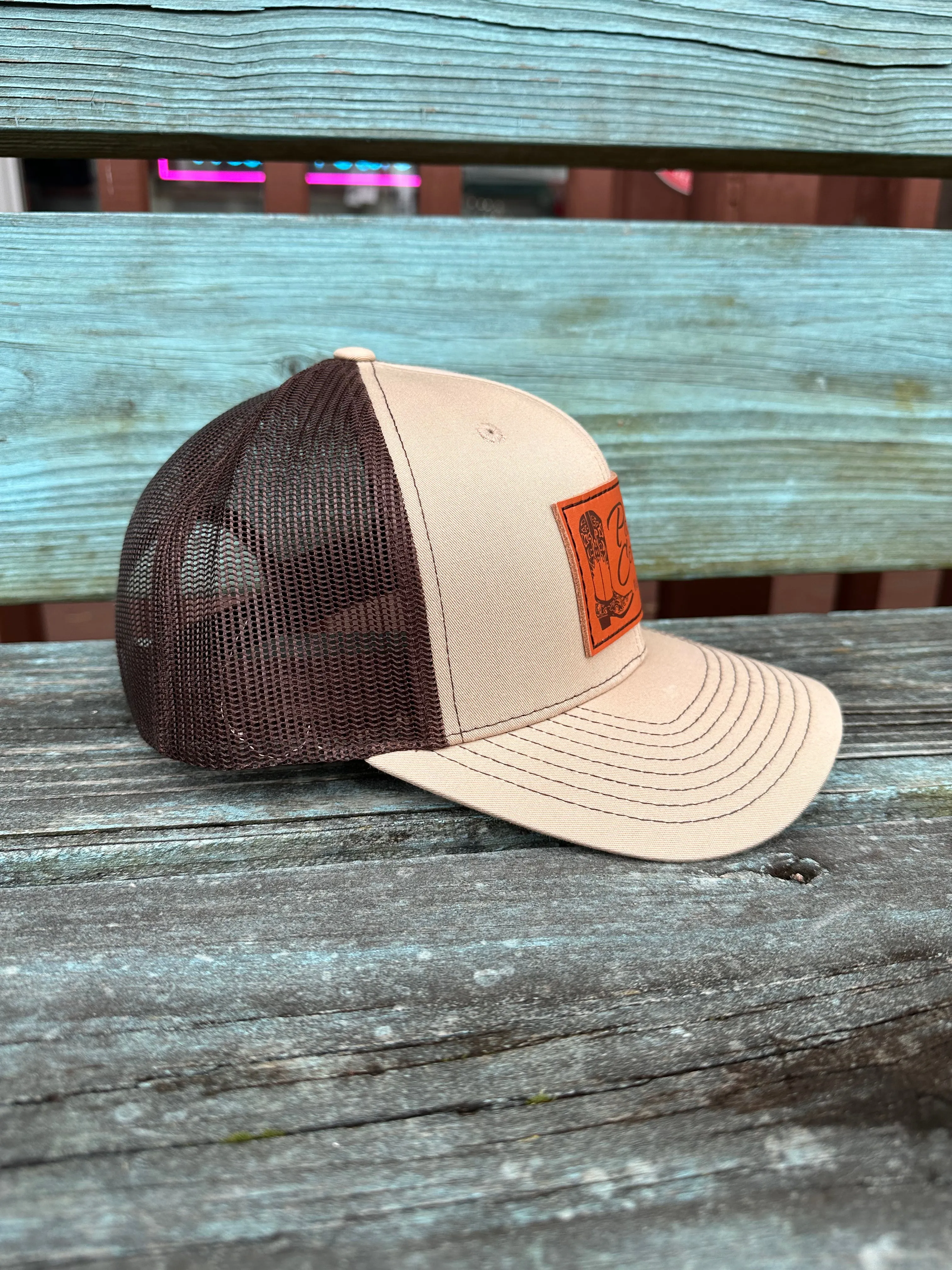 Painted Cowgirl Beige / Brown Unisex Ball Cap
