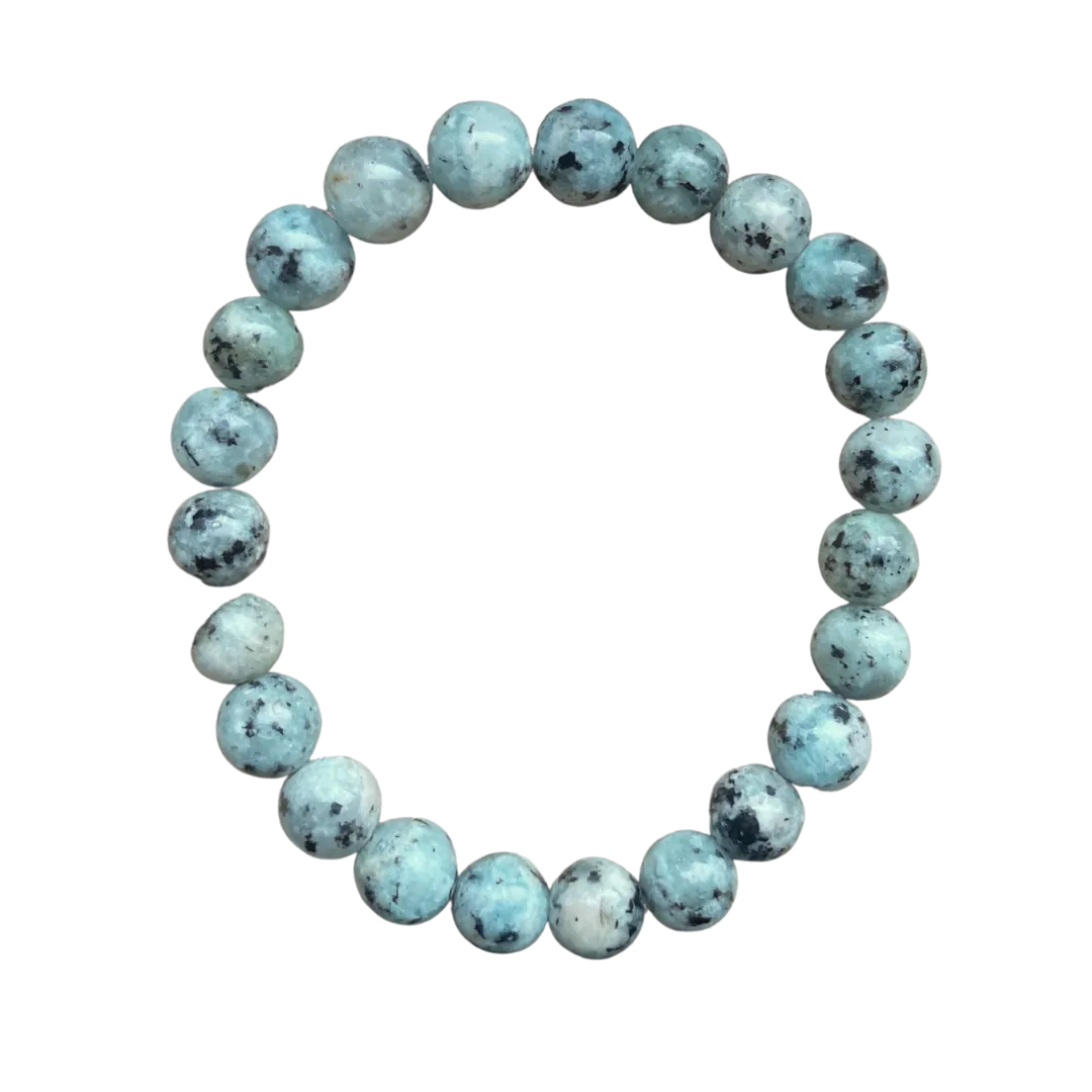 Pale Apatite Blue Jade 8mm Bracelet