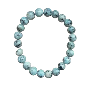 Pale Apatite Blue Jade 8mm Bracelet