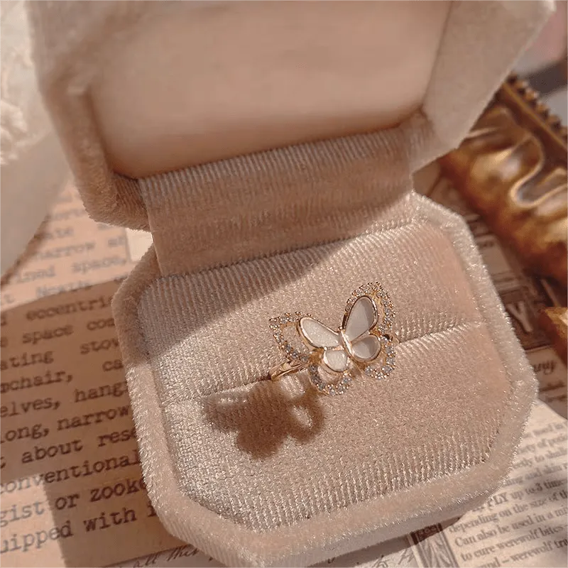 Pearl Shell Butterfly Ring