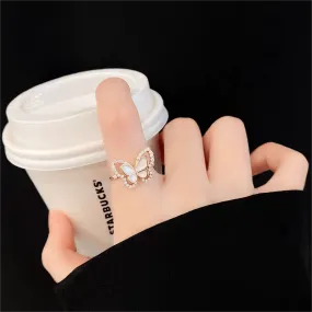 Pearl Shell Butterfly Ring