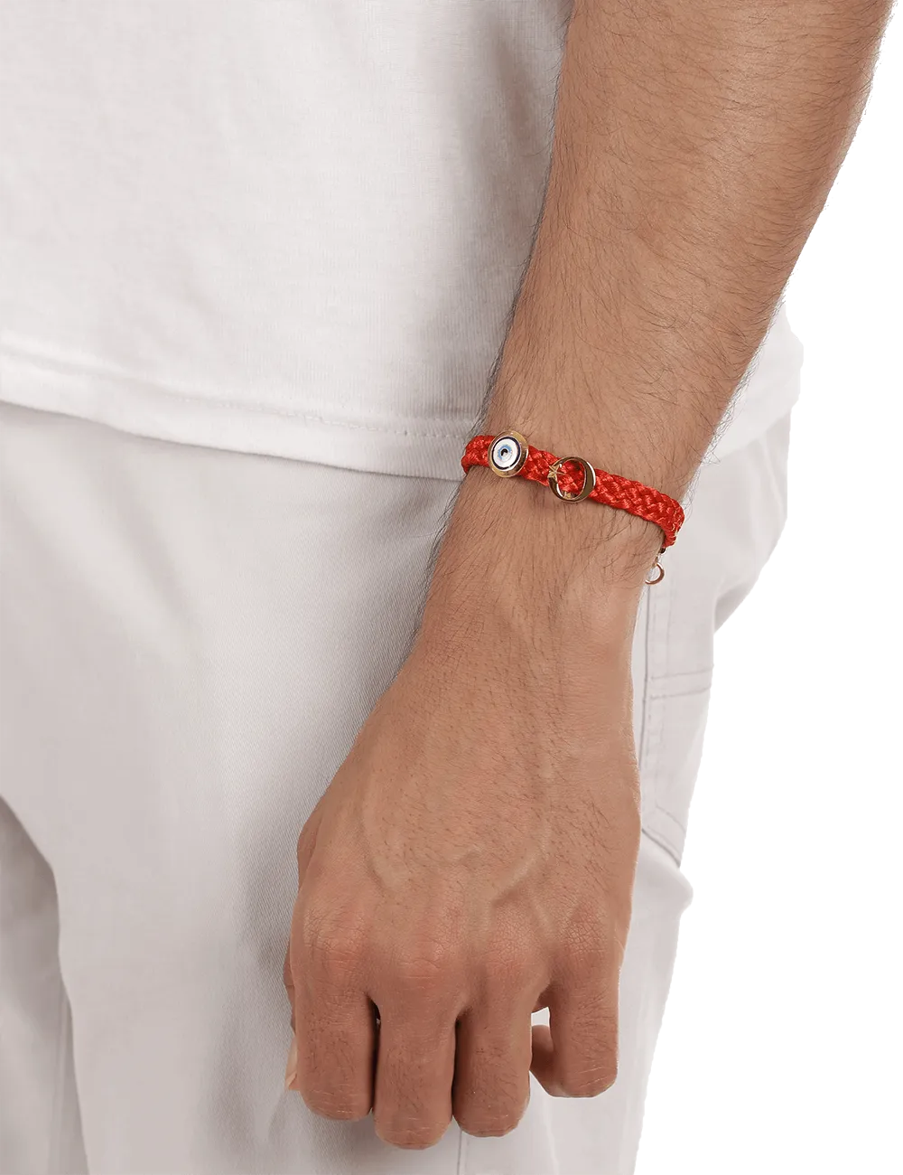 Personalised Unisex Infini Thread of Protego Bracelet - Scarlett Red and Gold