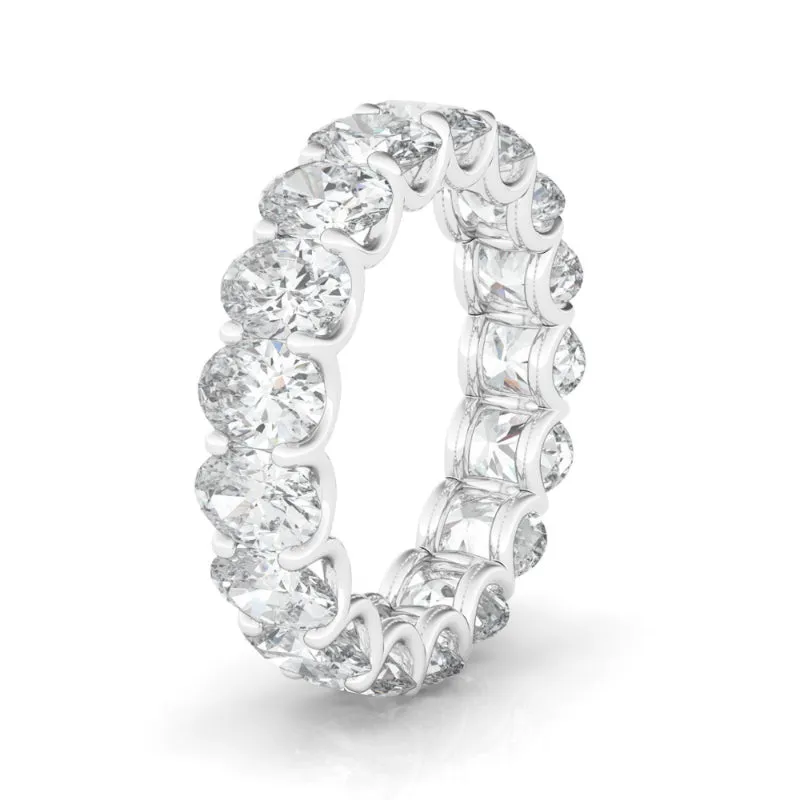 Petite Oval Cut Diamond Eternity Band