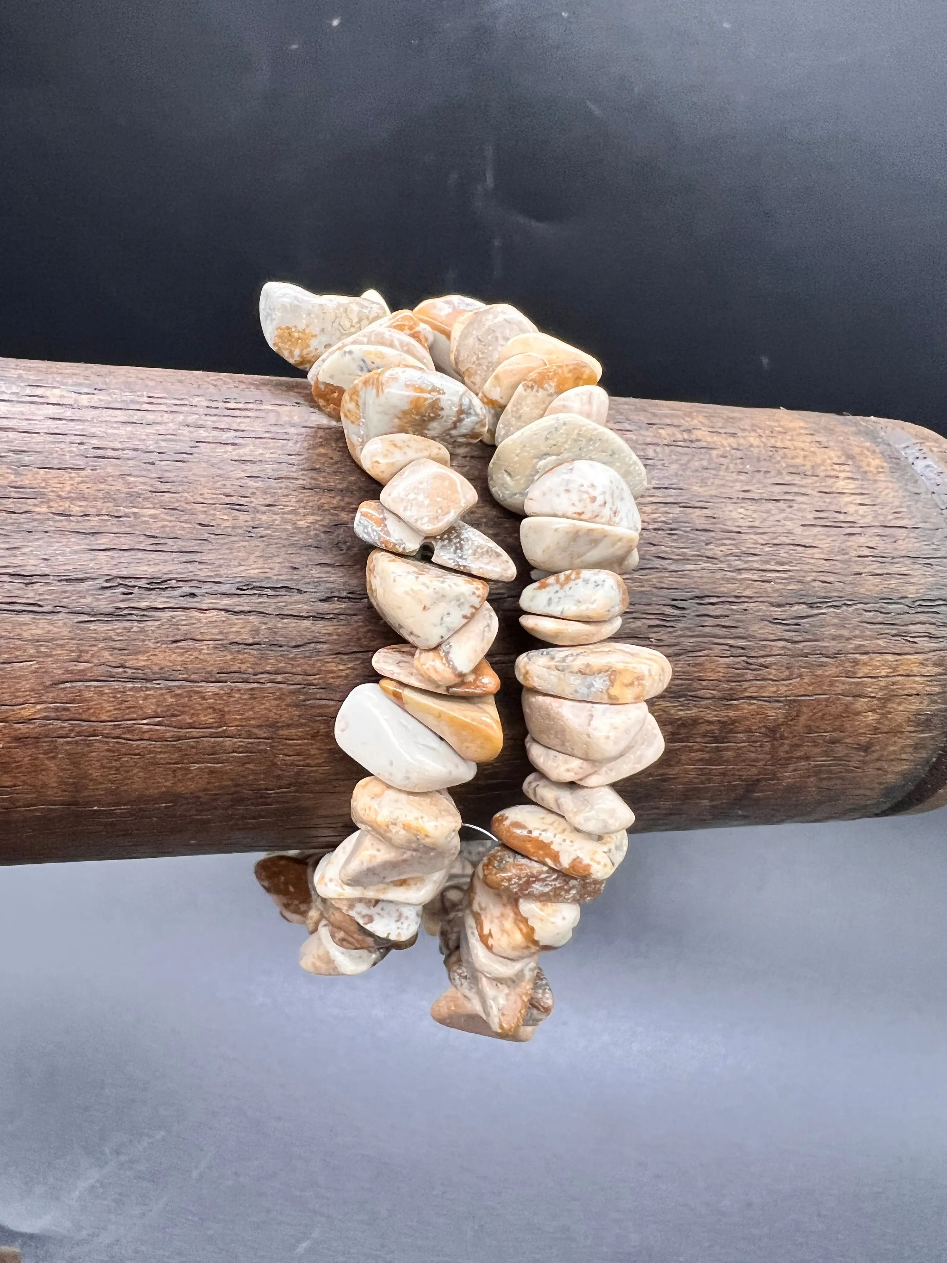 Picture Jasper Crystal Chip Bracelet