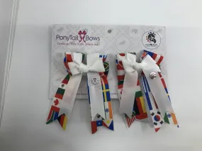 PonyTail Bows- International White PonyTail Bows