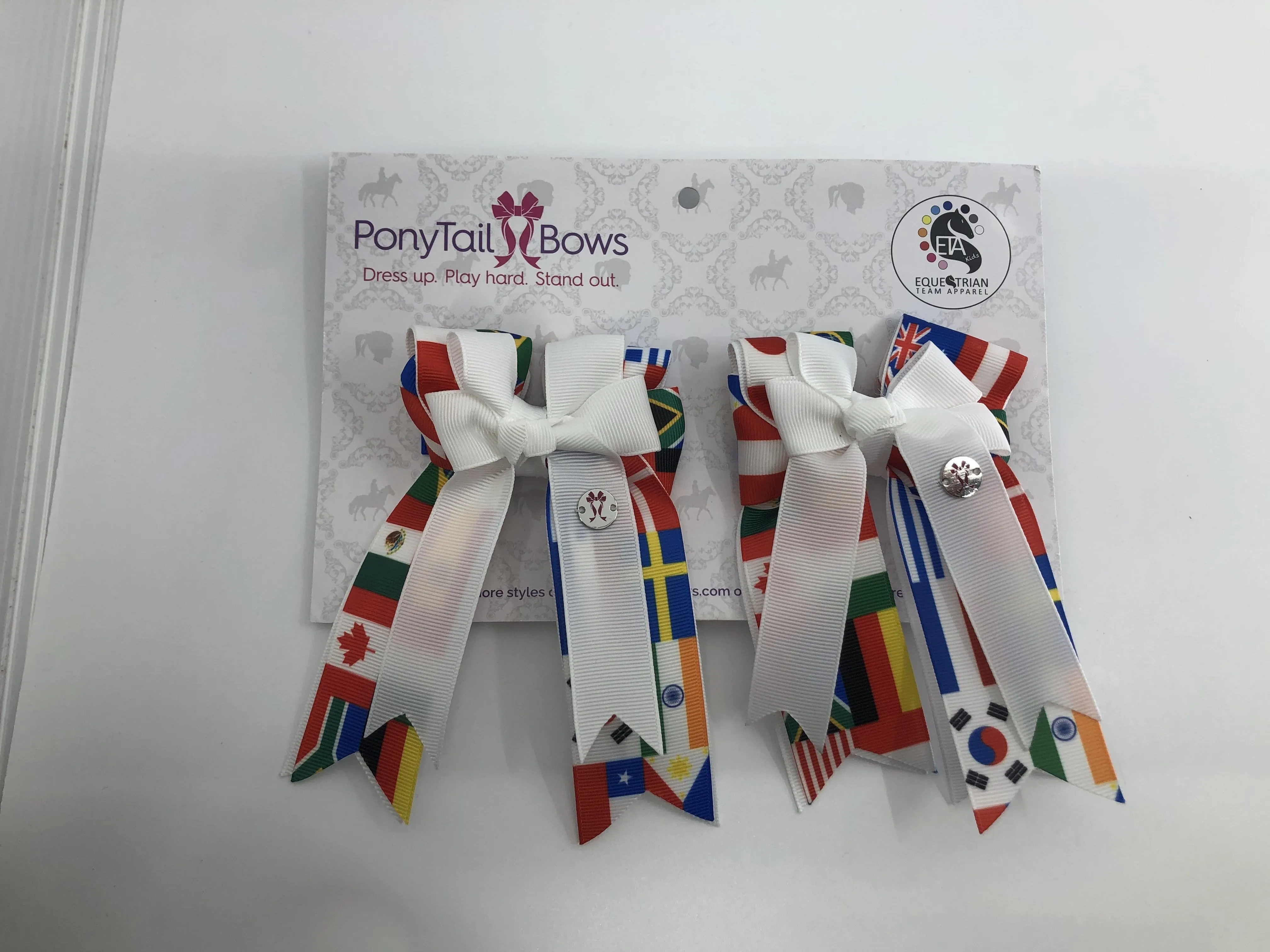 PonyTail Bows- International White PonyTail Bows