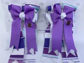 PonyTail Bows- Purple Cool Shades
