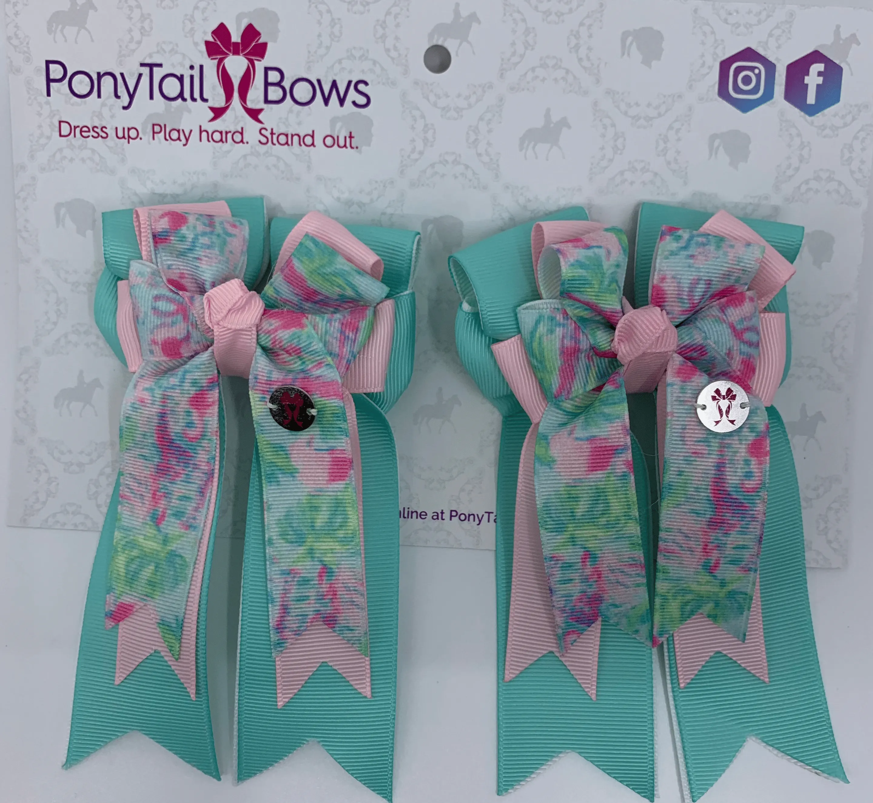 PonyTail Bows- Springtime Floral