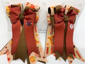 PonyTail Bows- Turkey Time