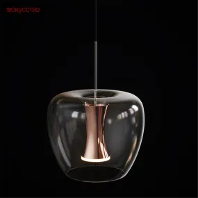 Postmodern Design Clear Glass Led Pendant Lights Luxury Living Room Restaurant Kitchen Loft Decor Spots Hanging Lamp Fixtures