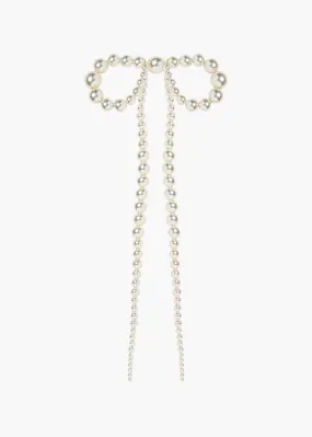 Presley Bow Barrette -- Pearl