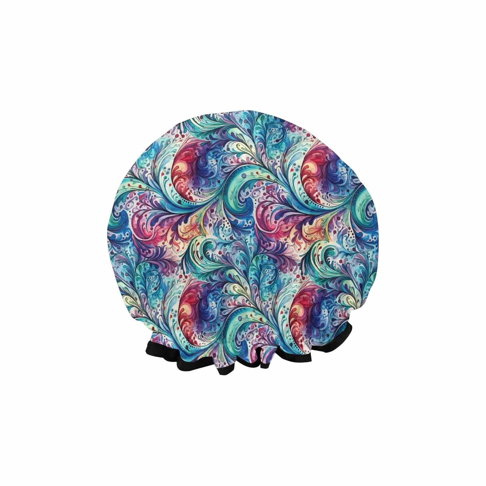 Rainbow Paisley  Shower Cap