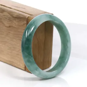 RealJade® Co. Blue-Green Classic Real Jadeite Jade Bangle Bracelet (58.32mm) #938