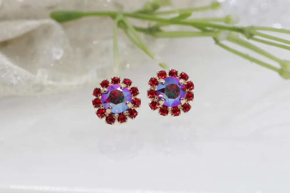 RED AB EARRINGS