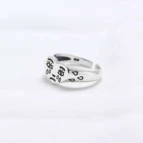 Retro Tears Face Ring