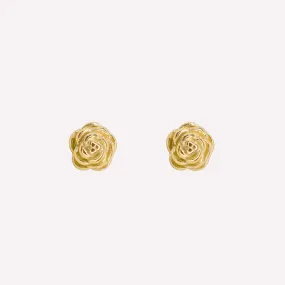 ROSE STUD EARRINGS IN GOLD