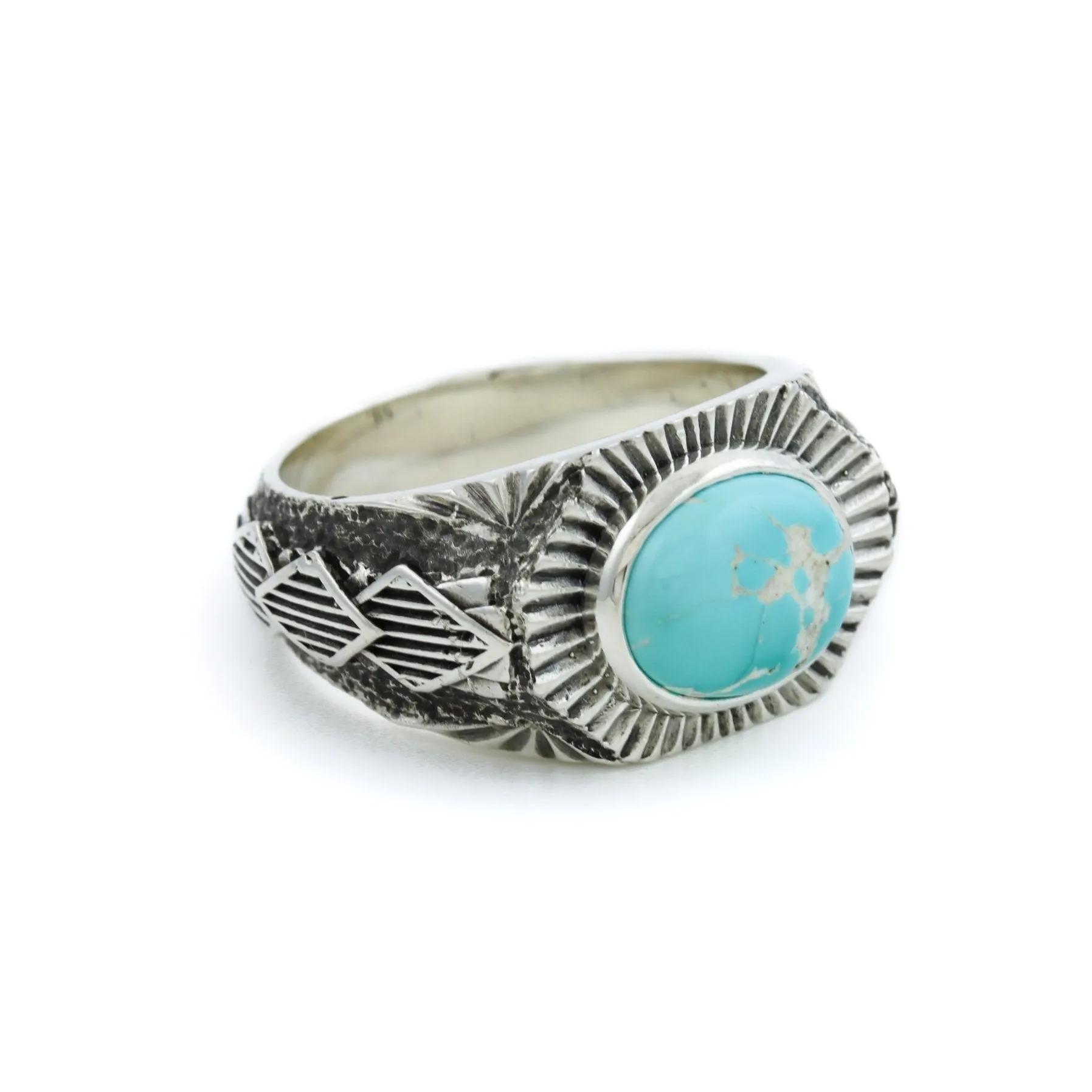 Royston Turquoise x Silver "Empire" Ring