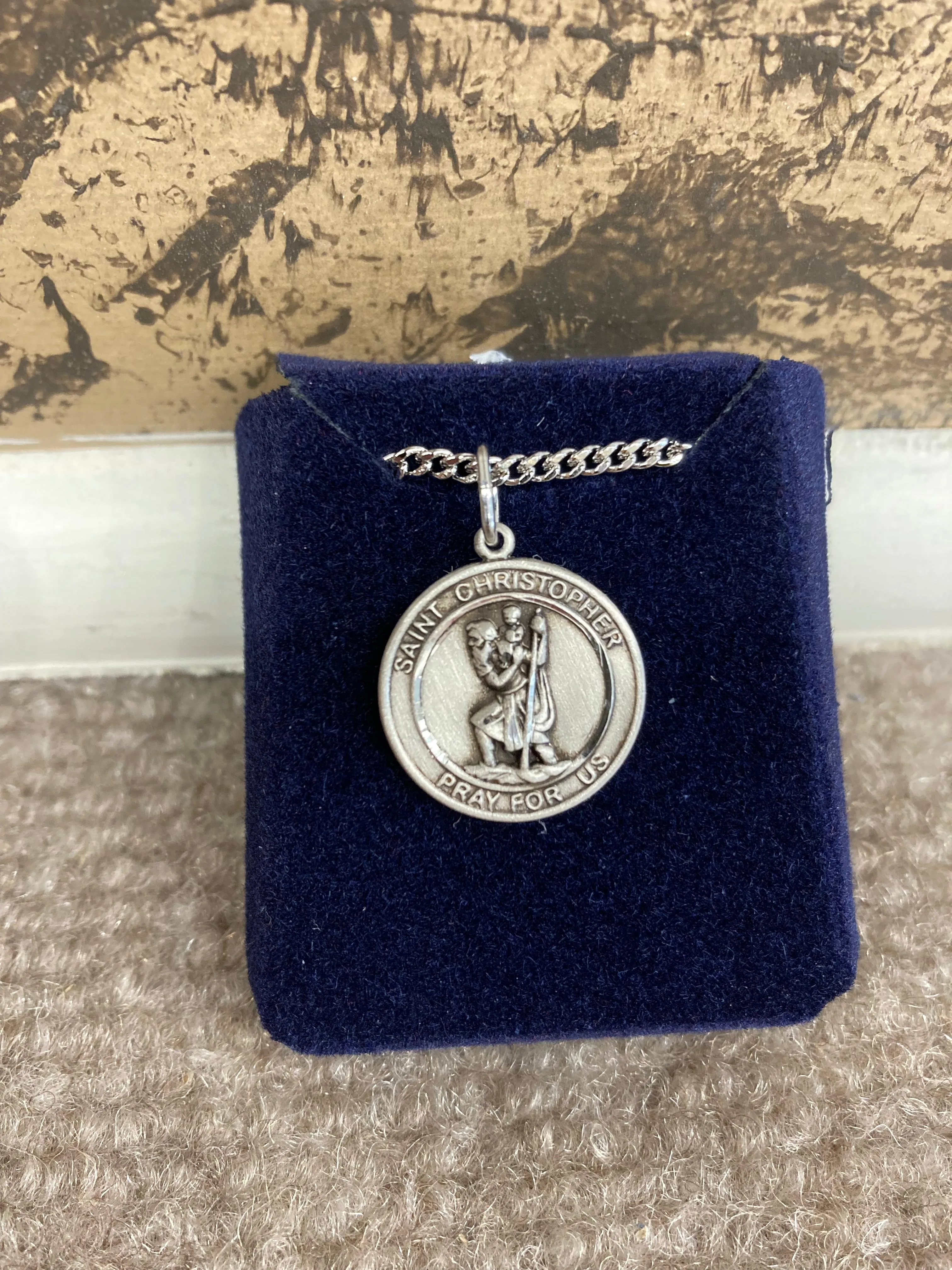 Saint Christopher Silver Pendant And Chain