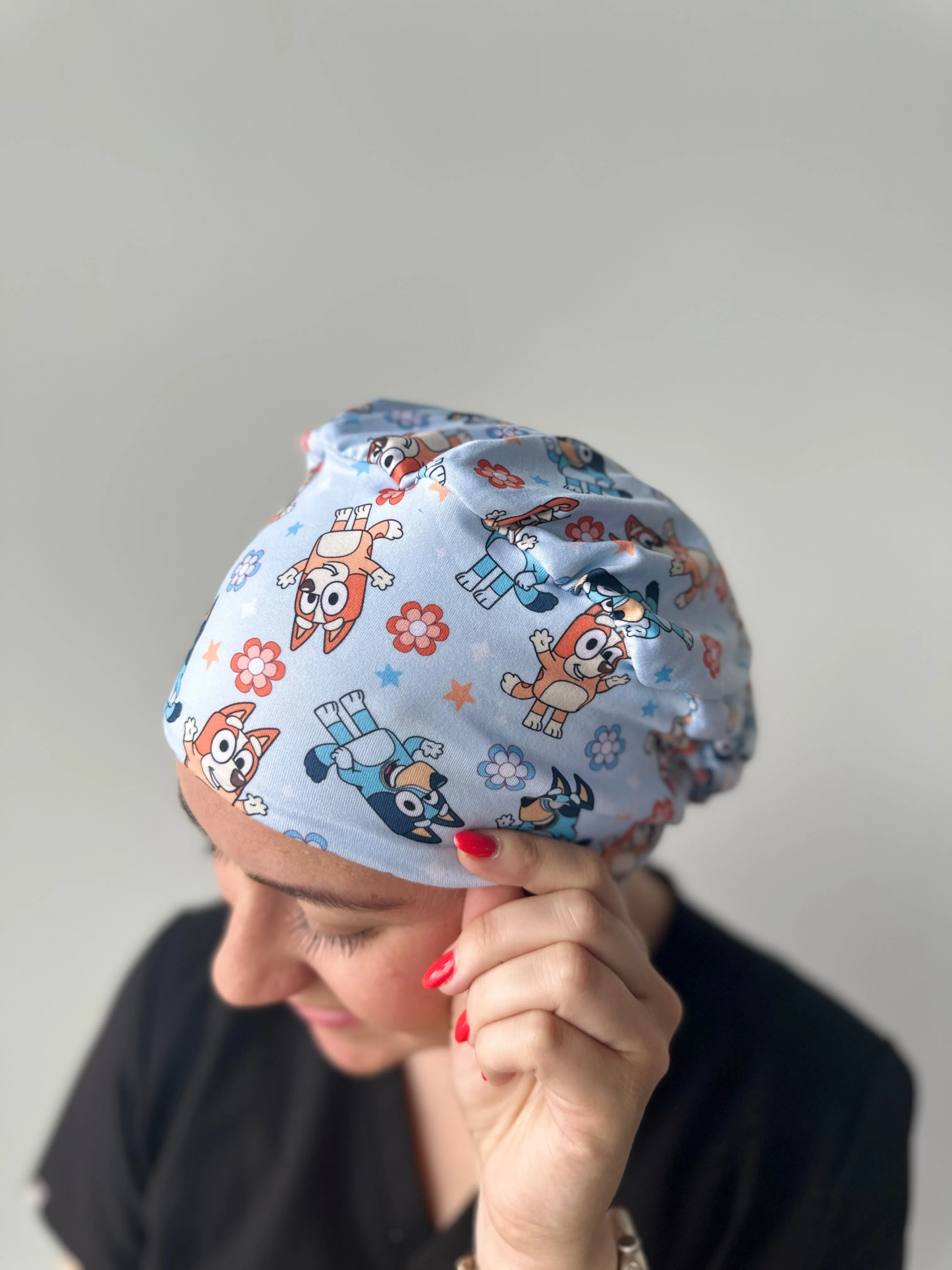 Scrub Hat - Blue Dog