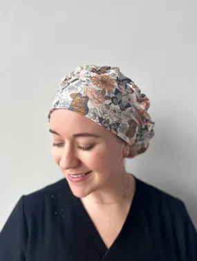 Scrub Hat - Butterfly Floral