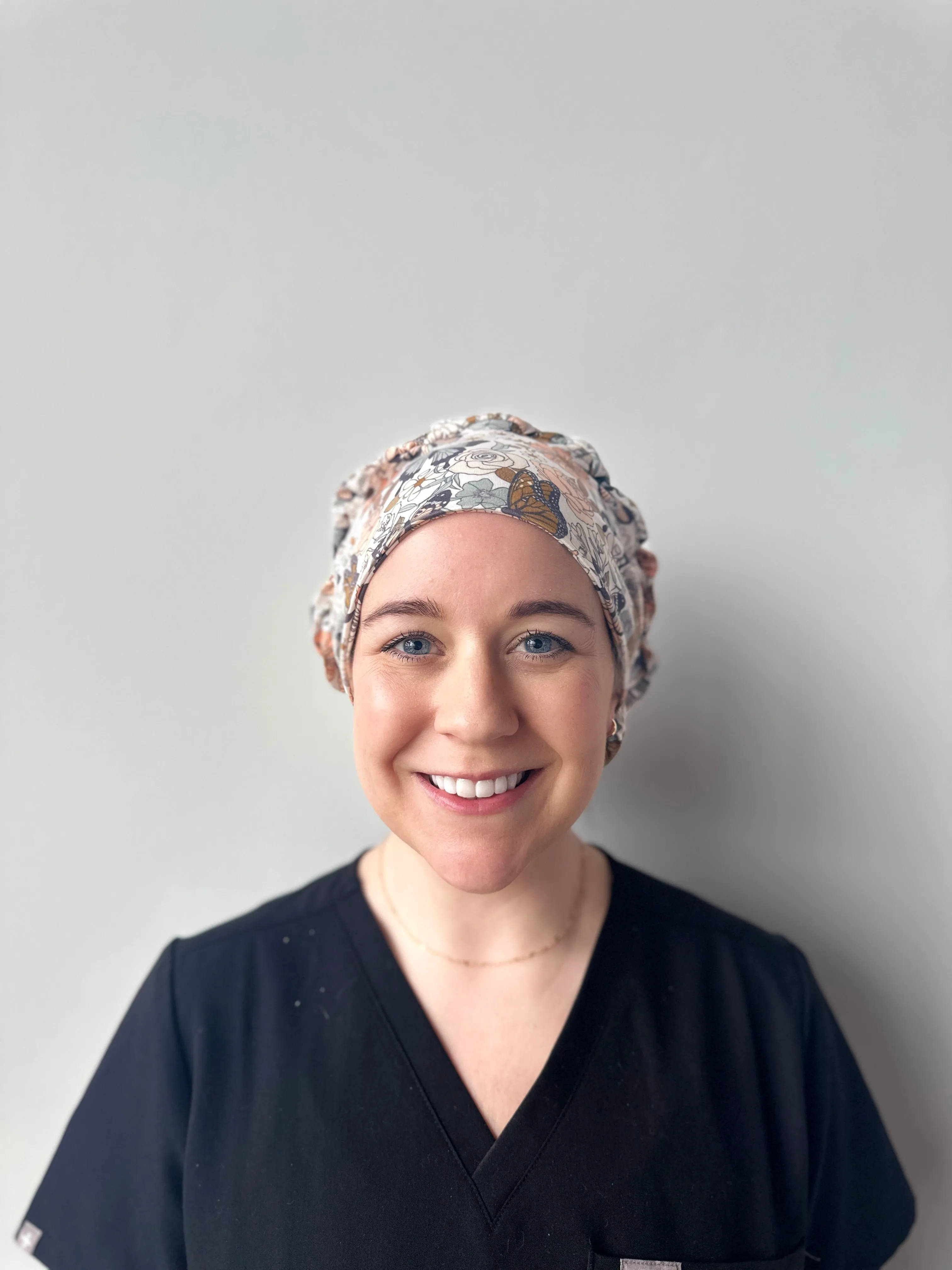 Scrub Hat - Butterfly Floral