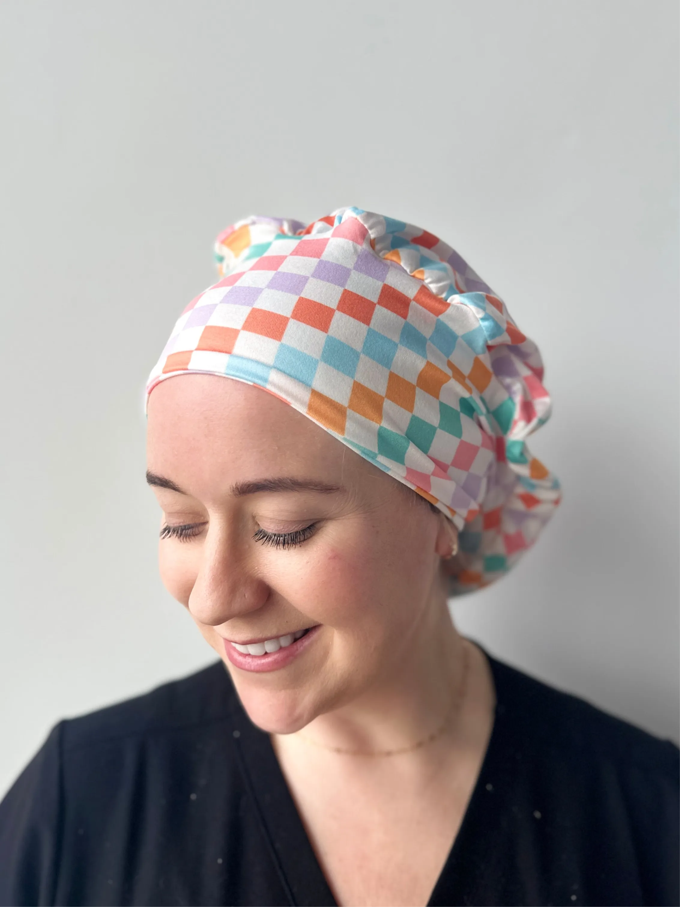Scrub Hat - Colorful Checker