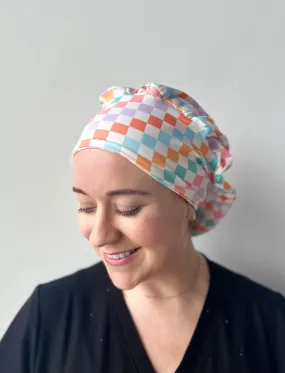 Scrub Hat - Colorful Checker
