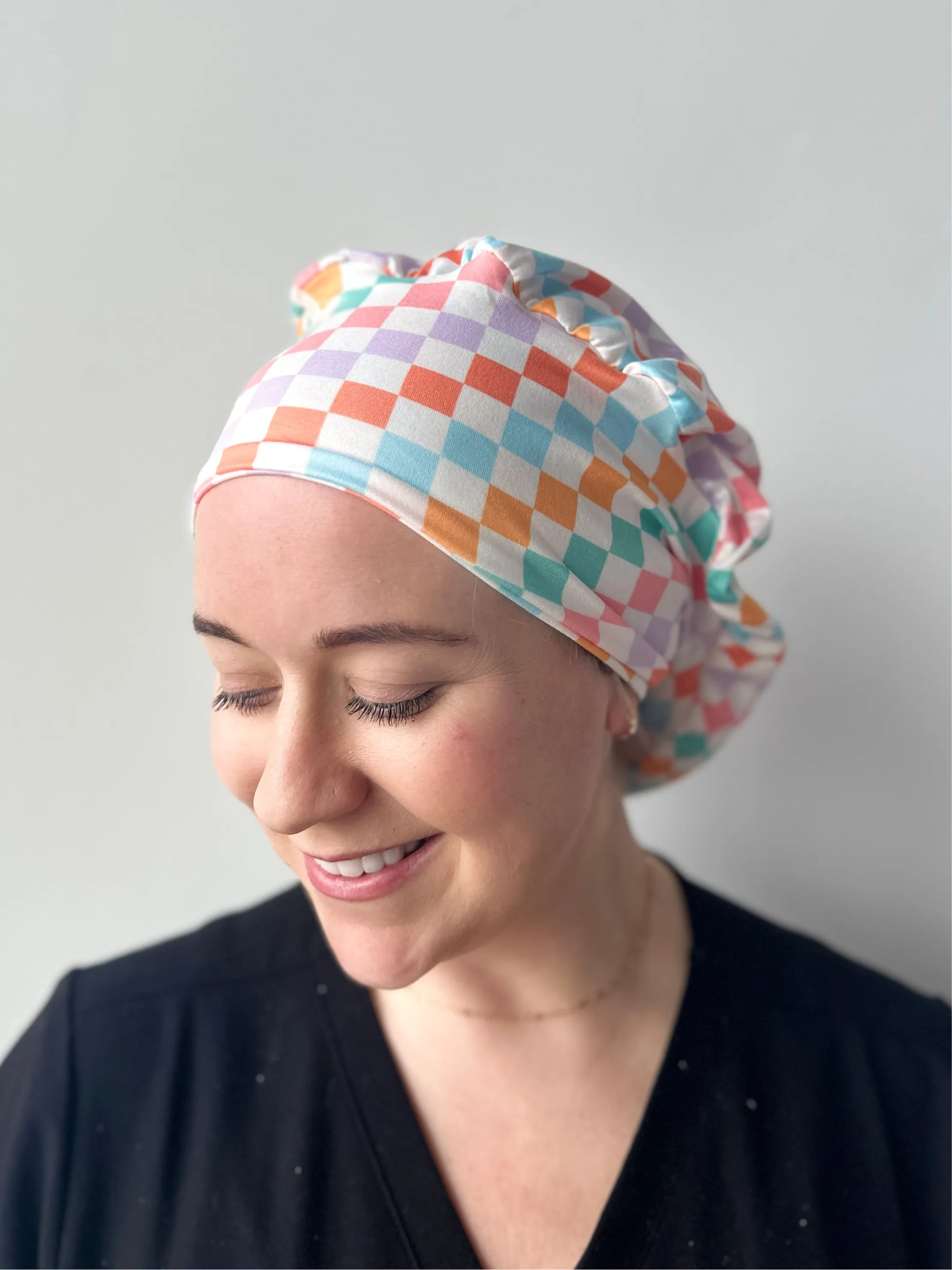 Scrub Hat - Colorful Checker