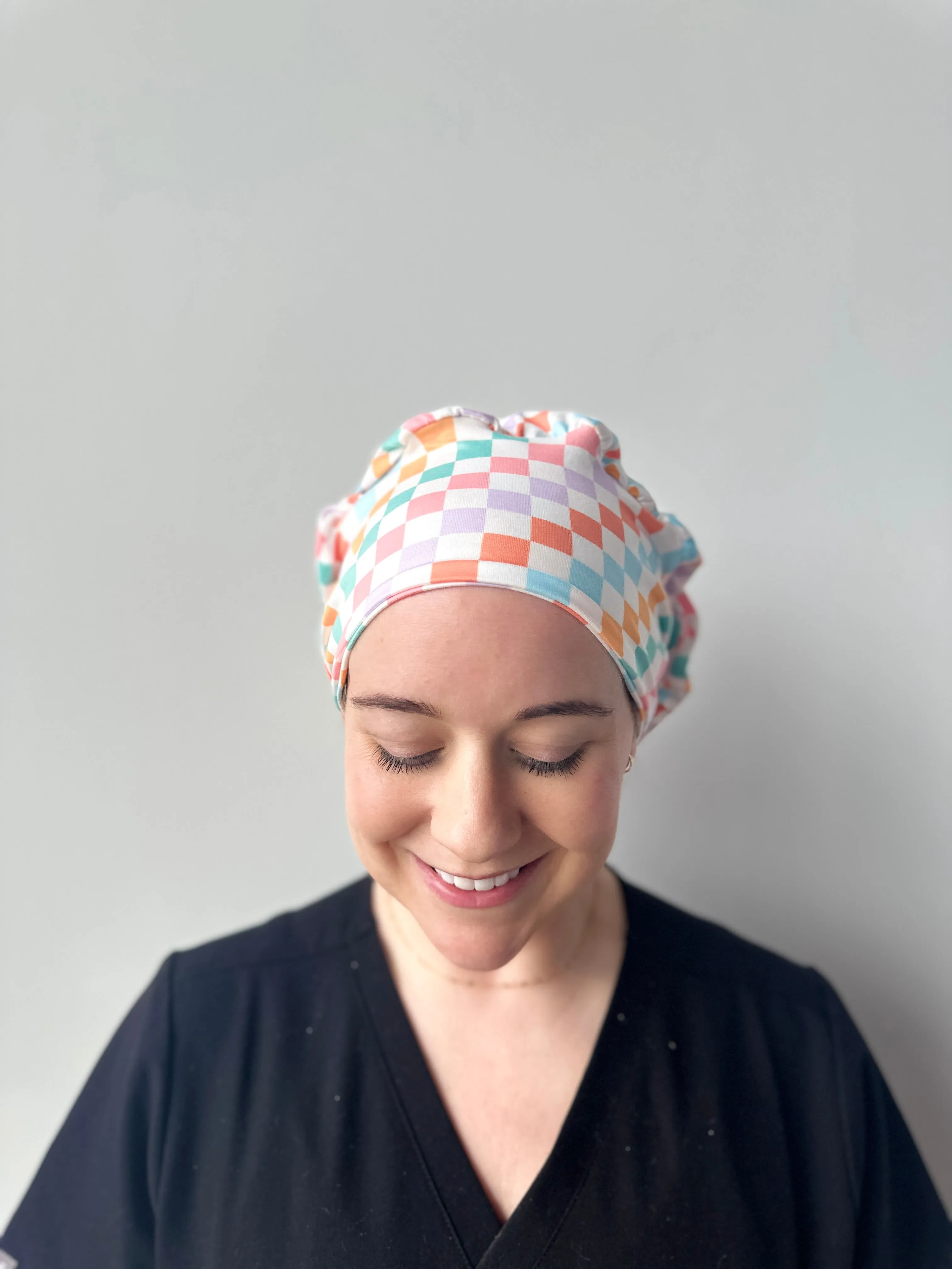 Scrub Hat - Colorful Checker