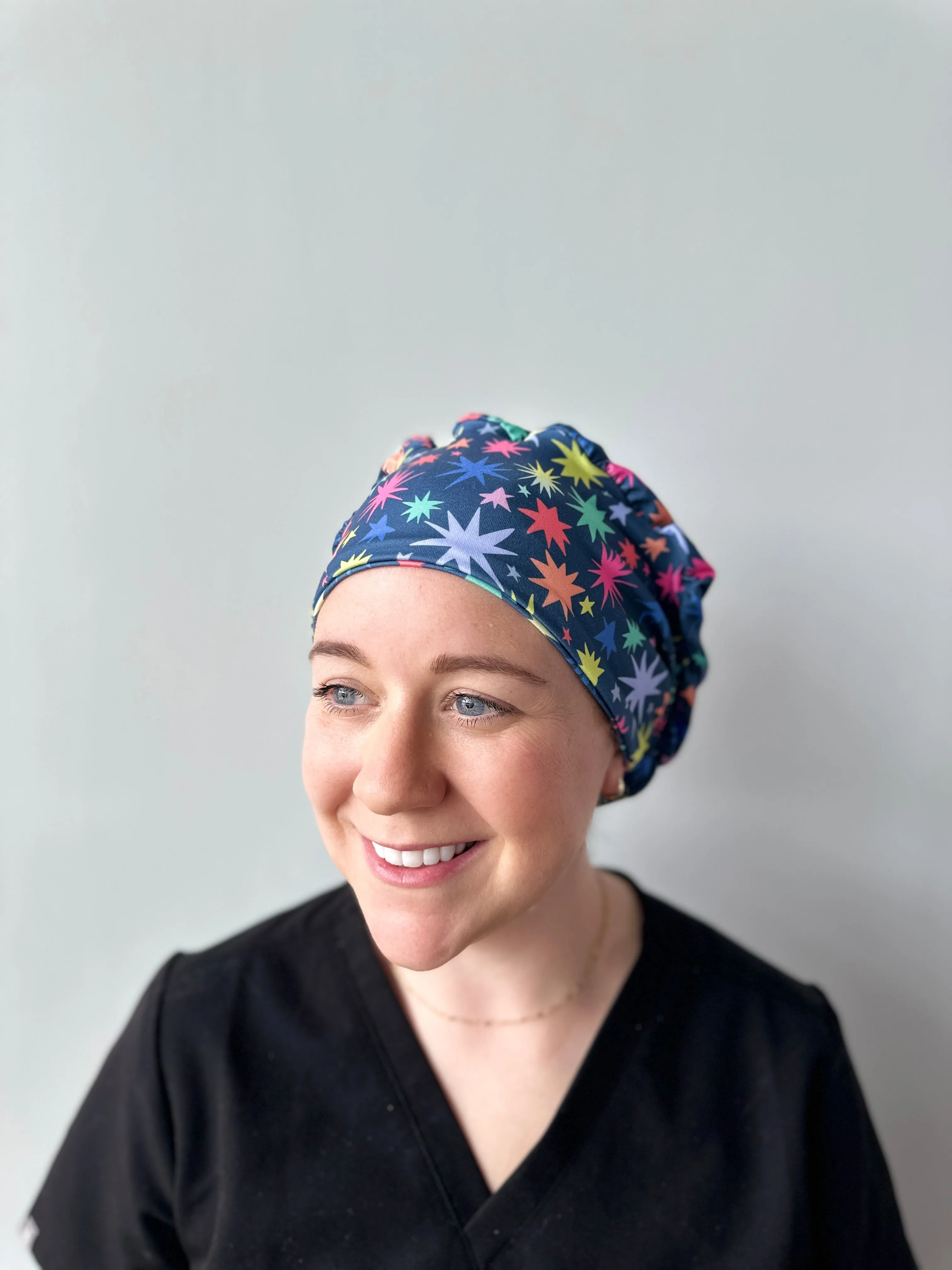Scrub Hat - Colorful Stars