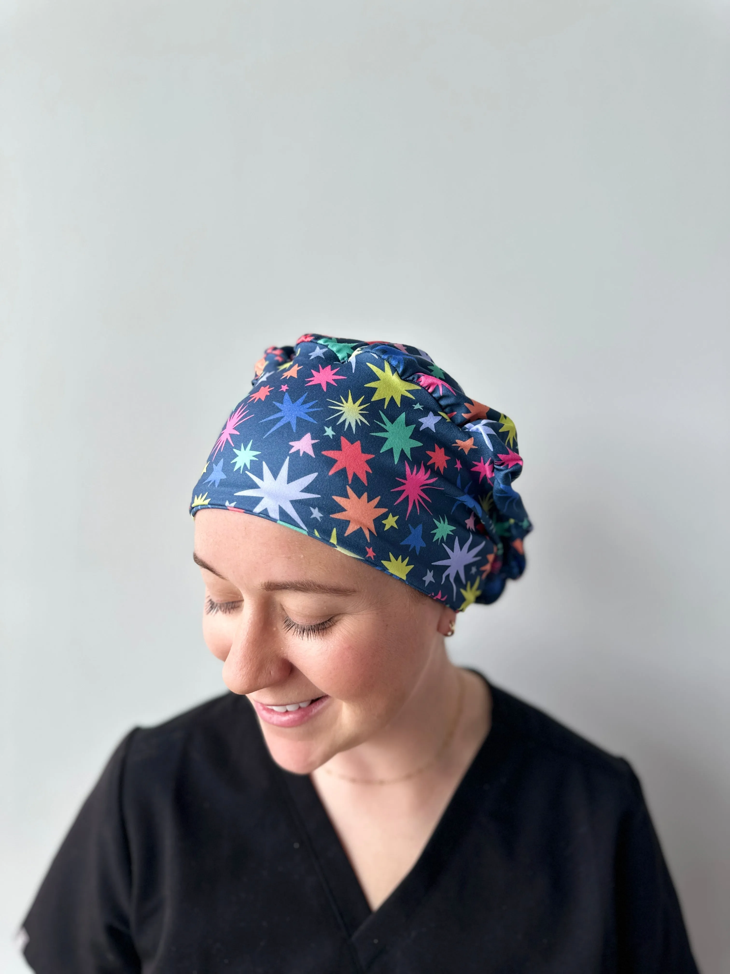 Scrub Hat - Colorful Stars