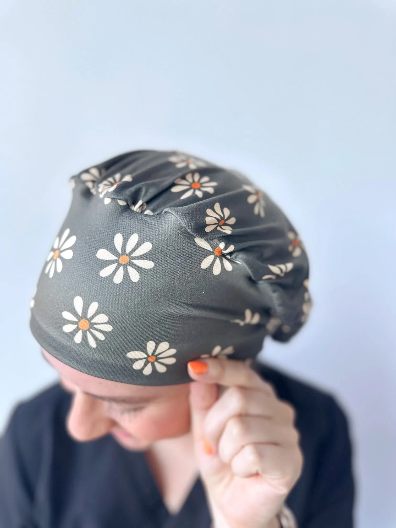 Scrub Hat - Olive Daisy