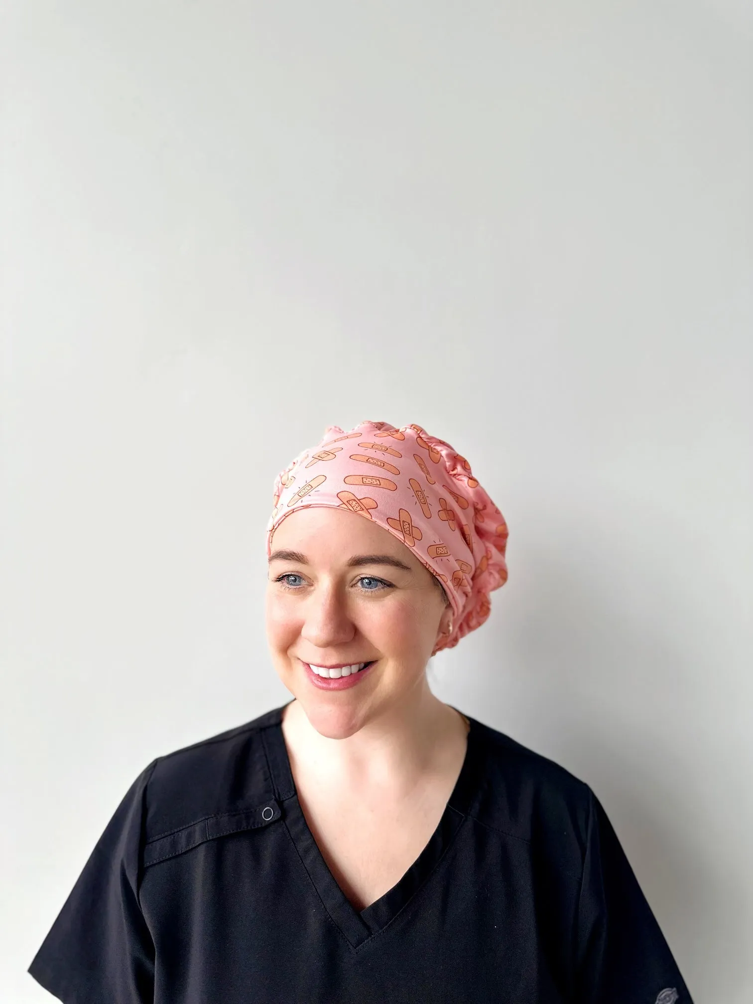 Scrub Hat - Pink Band Aid