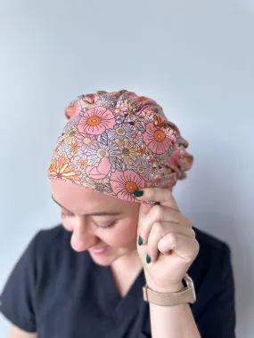 Scrub Hat - Poppies